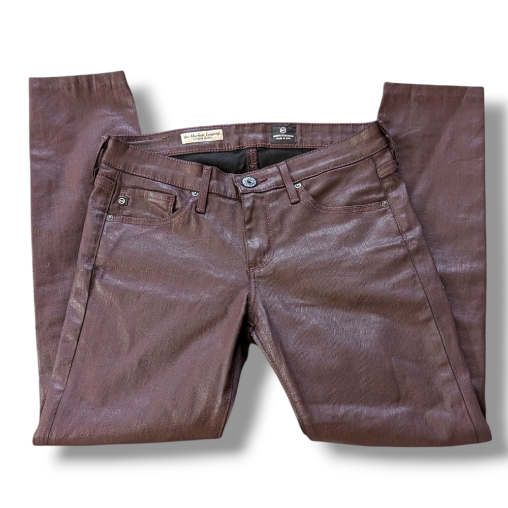 AG Adriano Goldschmied Absolute Legging Extreme Skinny Ankle Jeans Burgundy: 26